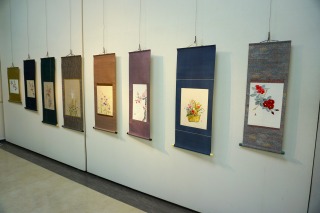 米寿の祝い 作品展　布絵刺繍の表装と刺繍その他
